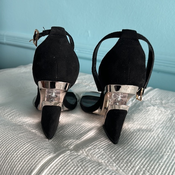 SHEIN Funky Black and Silver Clear Wedge - Picture 4 of 4